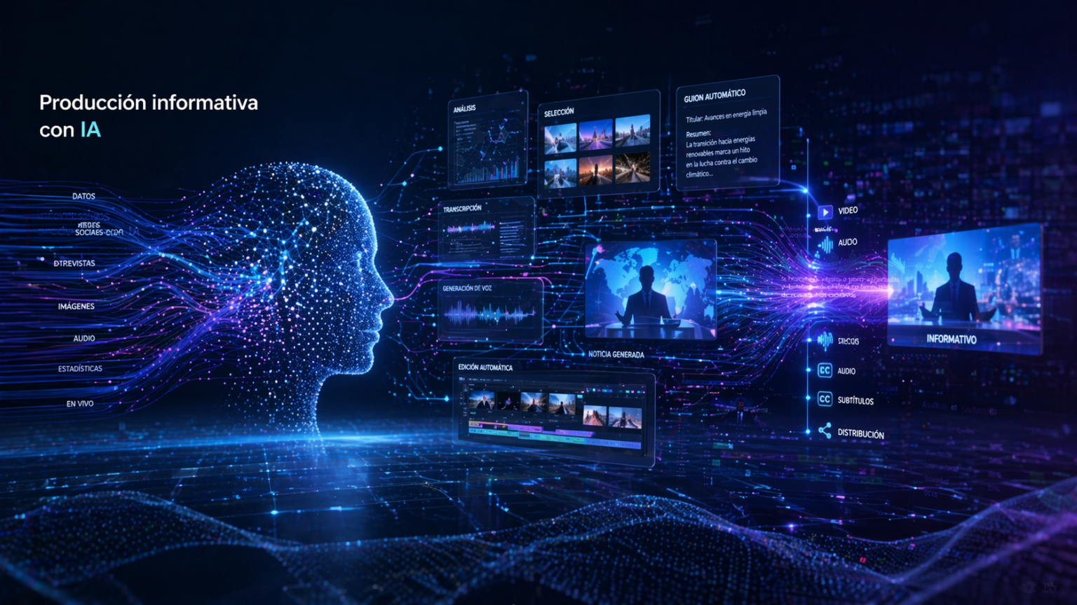 La inteligencia artificial se integra en los informativos y acelera la ...